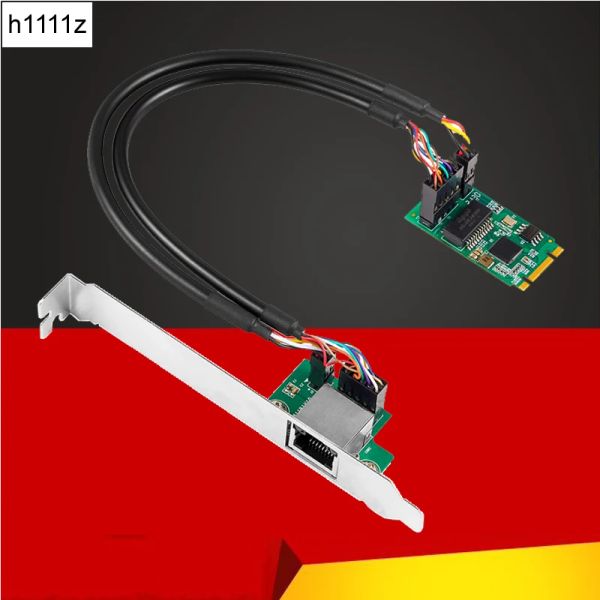 Cartas 2.5g M2 a RJ45 Cartão de rede 1 porta 2500 Mbps M.2 B Chave M Chave para PCIE 2,5 GB CARTA ETHERNET LAN Card para Intel I225 Chip