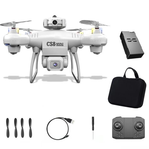 Droni CS8 Mini fotocamera Drone Professional Professional 4K Quadcopter Evitamento ad ostacoli 360 RC largo angolo largo ESC RC RC Toys