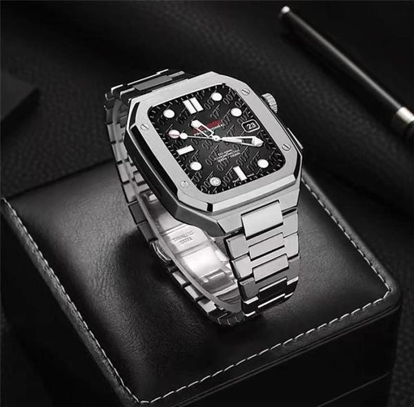 Per Apple Watch Series 7 6 5 4 Armatura in acciaio inossidabile premium Cover braccialette a banda di protezione Bracciale Iwatch 44mm 45mm9299154