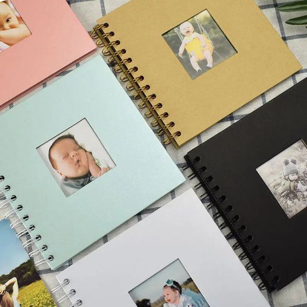 6 -дюймовый переплетенный фотокардовый держатель бумажный фотоальбом Baby Scrapbooking Diy Kids Memory Book для фотографий Соберите хранение книжных фотографий