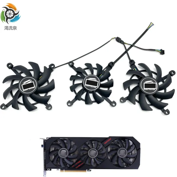 Pads New 12V Cooling Lüfter für farbenfrohe GTX 1650 1660 RTX 2060 Ultra OC Graphics Grafikkarten -Cooler -Lüfter