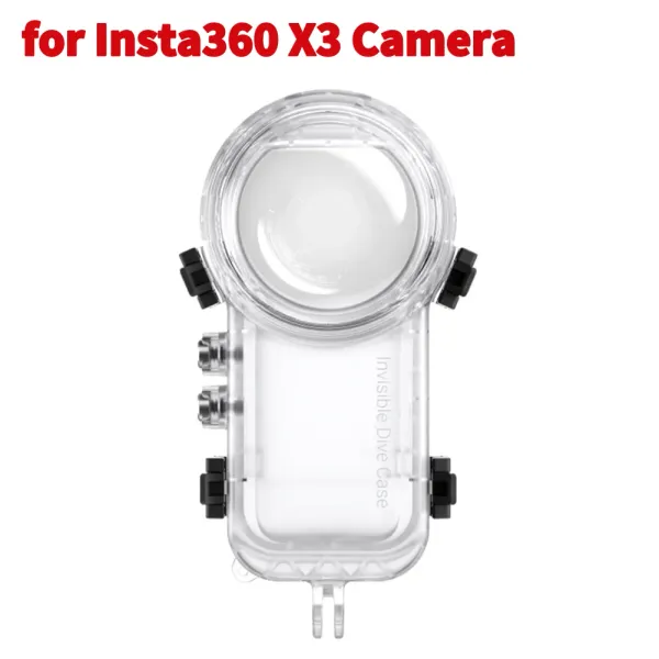 Accessoires Invisible Tauchkoffer Unterwasser -Tauchgehäuse 50 m wasserdichtes Sportkamera Tauchkoffer Antiskratch für Insta360 x3 Kamera