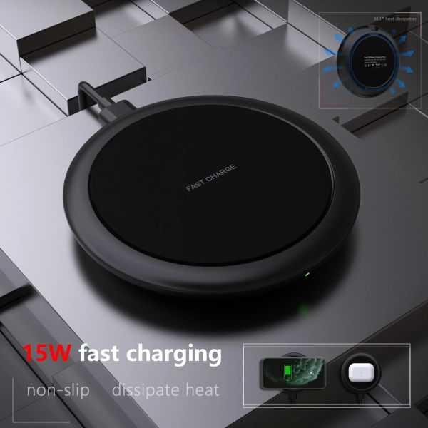 Chargers 15W Qi Wireless Caricatore per Doogee S99 S100 Caricatore telefonico della stazione dock ad ricarica rapida per Doogee V30t V30