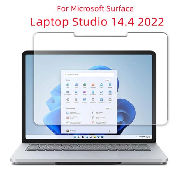 Protetores para o Microsoft Surface Laptop Studio 14.4 2022 Protetor de tela de vidro temperado 14.4 polegadas Tablet Anti Scratch Clear protetor Film