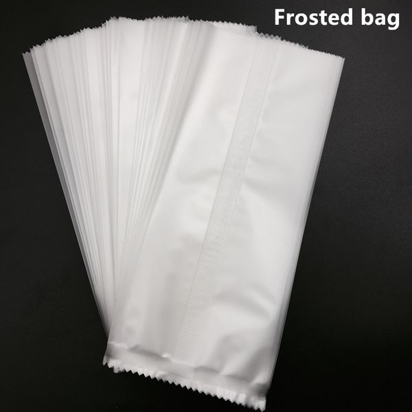 100pcs/Los Plastik-Eis-Pop-Beutel einmalige transparente Eis am Stiel Bags Kühlschrank gefrorene Eiscreme-Aufbewahrungstaschen Metallische Drehkrawatten