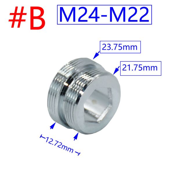 Conector de economia de água de latão M16 M17 M18 M19 M20 M22 M24 M28 M32 1/2 