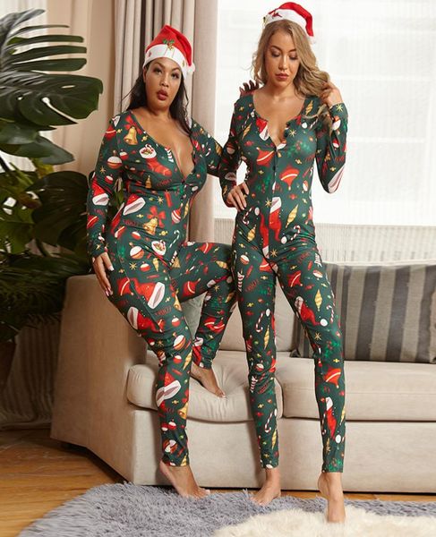 Tuffa sexy taglie forti per adulti donne nuove donne paffute pajamas bodysuits maniche lunghe plus size donne abbigliamento jumpsu3705640