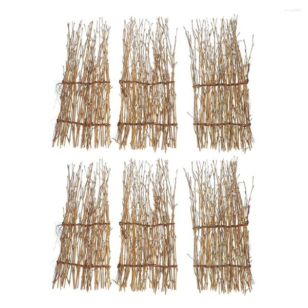 Geschirrssätze 6 Stcs Die Zaun -Pographie -Hintergründe Requisiten Bambus Seiden Sushi Matte Dekor Japanische Dekorationen