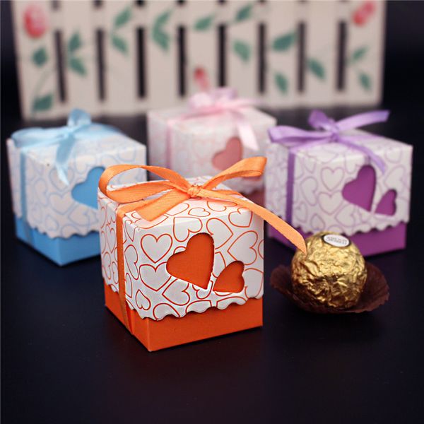 10 pezzi Love Heart Gift Candy Boxies Box Boxaging per buon compleanno Baby Shower Nove Nota