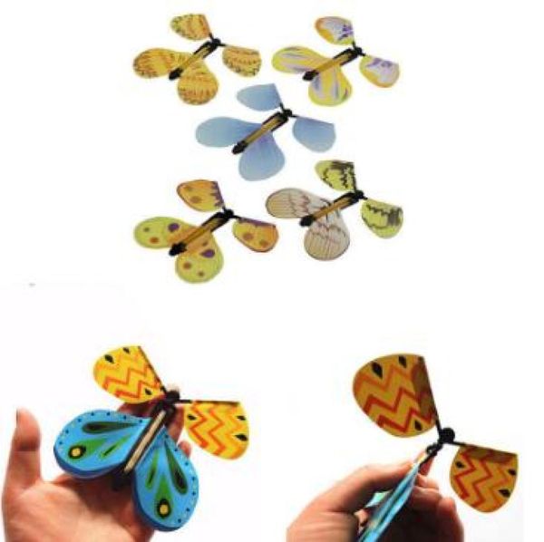 Yaratıcı Sihirli Kelebek Uçan Butterfly Boş Ellerle Değişim Dom Butterfly Sihirli Sahne Sihirli Hileler CCA6800 1000PCS2181001