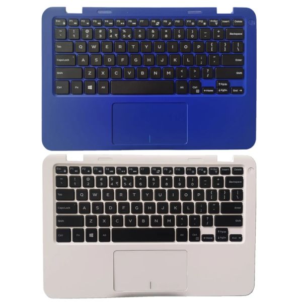 Frame Nuova tastiera per laptop USA per Dell Inspiron 11 3162 3164 con bianco 082JVP/Blue 0DRTK1 Palmrest mai superiore