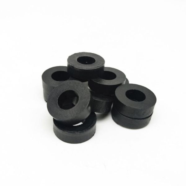 10/25/50pcs in plastica nera Spacer non thread non thread rotonda di stallo cavo rondella ID6-12mm OD12-27 mm Fissaggio della guarnizione O-ring O-ring