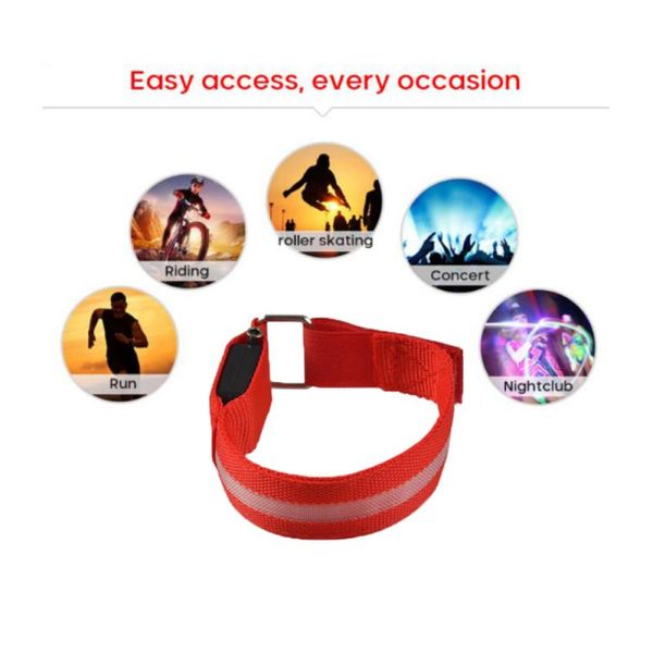 Night Running Brand Brand Light Light Outdoor Sports esportes USB Recarregável Belt Band Band Perta Aviso