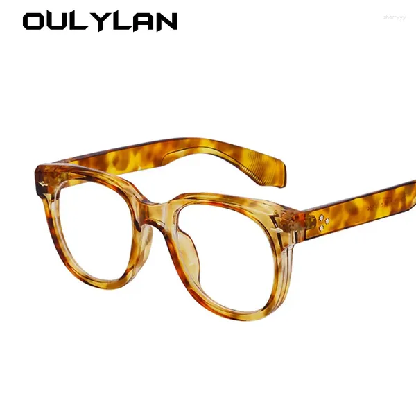 Óculos de sol Quadrões de oulylan anti -azuis quadrados transparentes preto óptico glasse homens homens óculos bloqueando óculos espetáculos