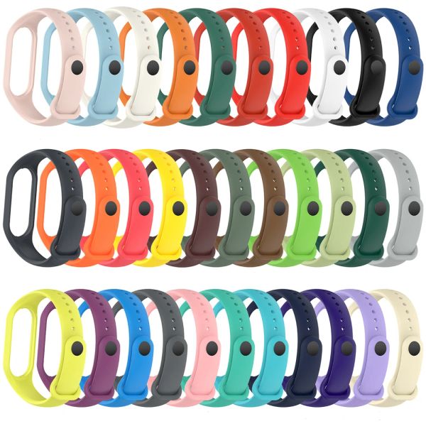 Para Xiaomi Mi Band 7 Strap Sport Watch Band Band Soft Silicone Wrist moldura Frame para pulseira Miband 7 case