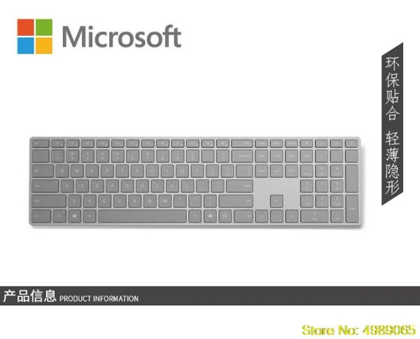 Skins para o teclado sem fio Bluetooth do Microsoft Surface Studio Capa de pele transparente de tamanho real TPU TPU