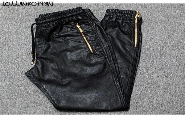 Pantaloni da jogger in vetro da uomo con cerniera in vetro con cerniera hip hop pis pantaloni harem in pelle con cerniera pantaloni di apertura della gamba con cerniera in vita 201118519822