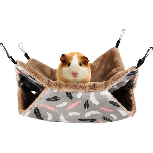 Kış Sıcak Hamster Hammock Gine Domuz Asma Yataklar Küçük Hayvan Kafesi Sıçan Sincapları için Ev Pets Malzemeleri Malzemeleri
