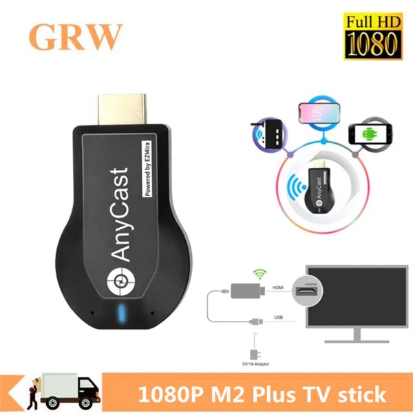 Box Grwibeou M2 Plus TV Stick Wifi Display Receiver Anycast Dlna Miracast Airplay Mirror Screen HDMI Android ios Mirascreen Dongle