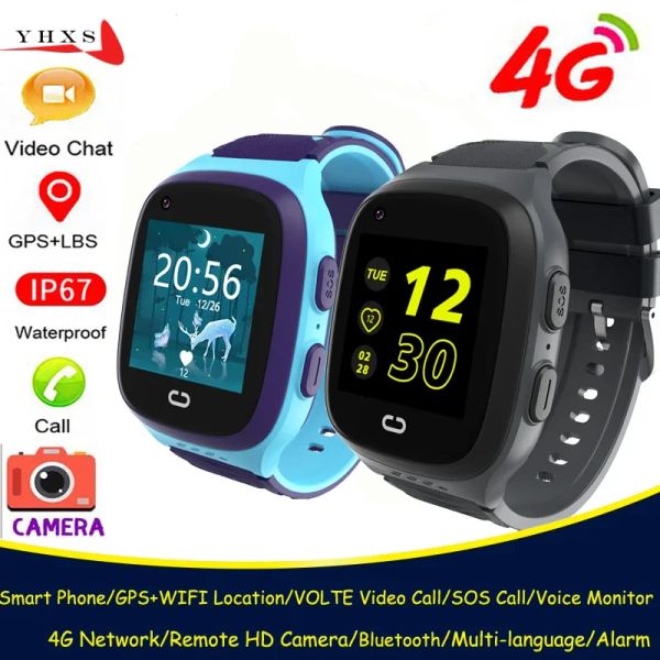 Смотреть LT31 4G Smart Watch Kids GPS Wi -Fi Видеопроизводство SOS IP67 Водонепроницаемые детские умные часы с помощью камеры.