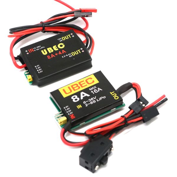 2S-8S 6-36V UBEC-8A BEC DUAL UBEC 8A/16A 5.2/6.0/7.4V/8.4 V SERVO SERVO ALTENZA IN ARIGLIO RC ARIL AIRPLAGE AIRPLA