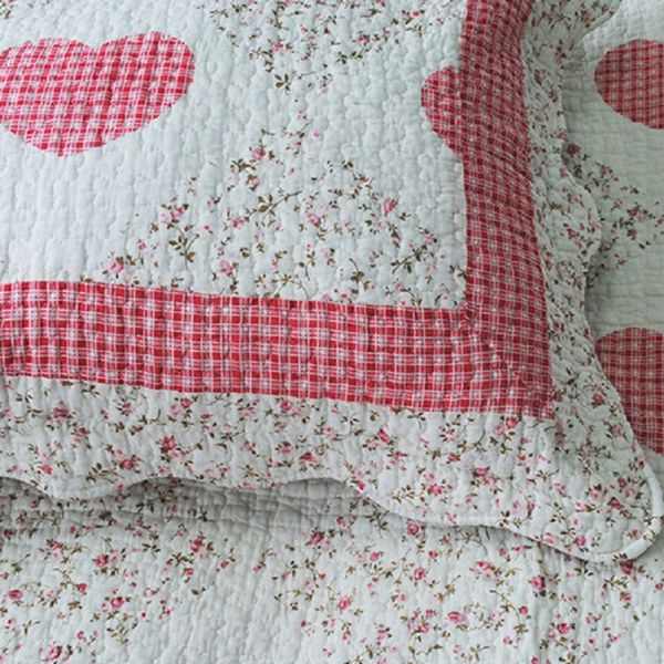 Conjunto de camas acolchoadas feitas à mão, cobertor de linho de edredom, capa de cama acolchoada, reclamação de cama, 100% algodão, recamação de summer Quiltlet