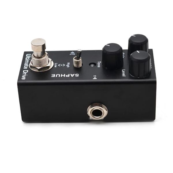 Saphue Pedal de Guitarra Ultimate Drive E -Gitarrenpedalverstärkung/Level/Tonknopf Hoch/Niederfrequenz -Effekt Pedal True Bypass