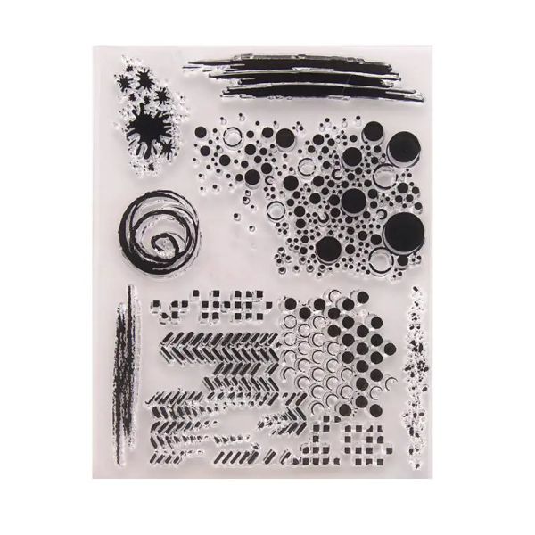 Circle Dot DOT transparente Silicone Clear Rubber Stamp Folha de scrapbooking DIY