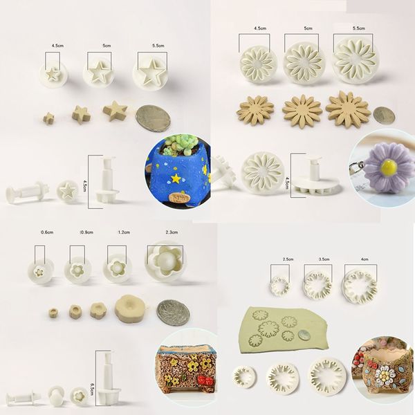 33 ПК, пластиковые марки для печати DIY глиняные гончарные печать блоки глинисты
