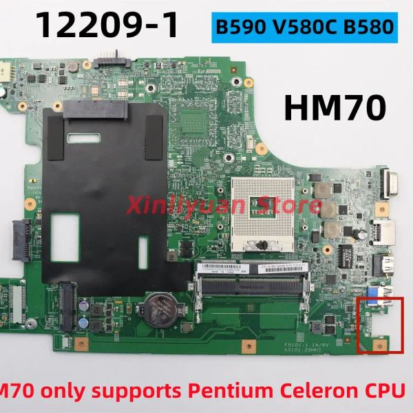 Motherboard für Lenovo IdeaPad B590 Laptop 122091 Motherboard HM70 Nur Unterstützung Pentium Celeron CPU 1*USB DDR3 -Test OK