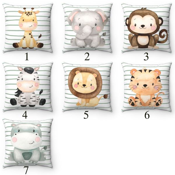 Lvyziho Tiere Baby Jungen Krippenblatt Set, Dschungel Kinderzimmer Personalisierter Name Krippenbettwäsche, Babyparty Geschenkkrippe Tierdecke