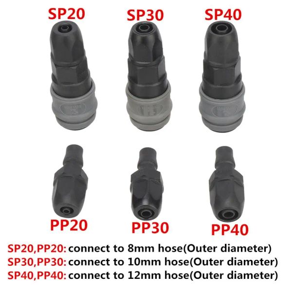 Acciaio in plastica C Tipo raccordi pneumatici Tubo PU Connettore rapido Autobloccante Accessori di accoppiamento rapido Accessori per tubo d'aria a gas Connettore