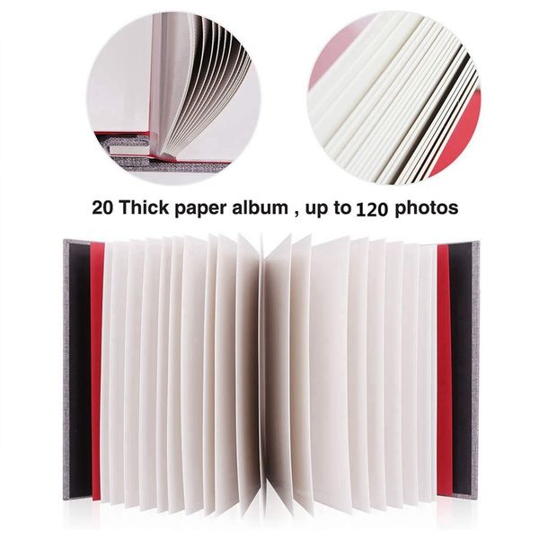 2x Fotoalbum Scrapbook Leinen DIY Memory Book Dicke Seiten mit Schutzfilm speichern Bilder dauerhaft, beste Geschenkauswahl