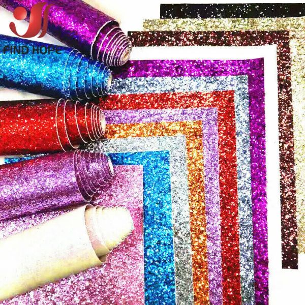 A4 20/40X120cm Auto adesivo Fabricá Glitter Fabric Sparkly Vinil Couro 3D Papel de parede Rolo de adesivo Diy Border Diy