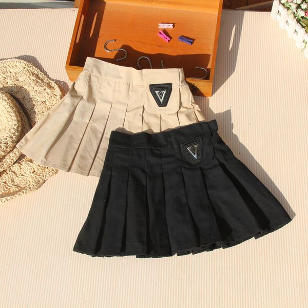 Summer Tutu Skirts for Kids Girls Girls Casual Teenage School Black Miniskirt Bambini coreani Khaki Mini vestiti 4 8 12 14 16 anni