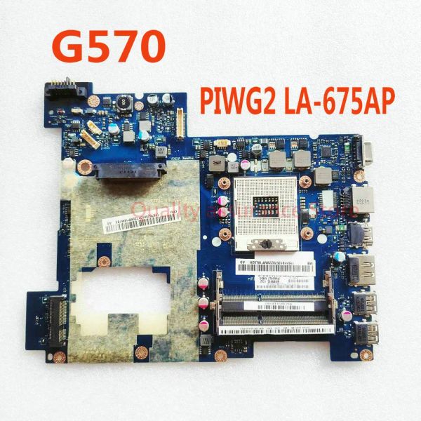 Scheda madre PIWG2 LA675AP per Lenovo G570 Laptop Materiale Laptop LA675AP Mainboard HM65 PGA989 DDR3 Testato 100%