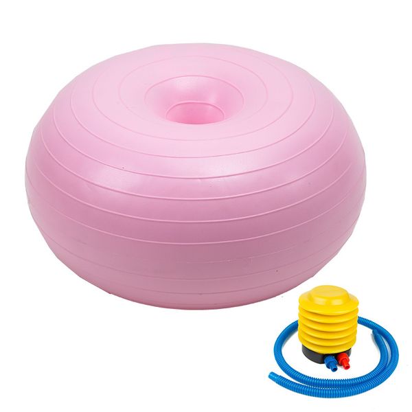 50*28 cm-Burst Anti-Burst Donut Yoga Top Egzersiz Şişirilmiş Elma Şekli Top Spor Salonu Kas Eğitim Denge Balosu Egzersiz Fitness