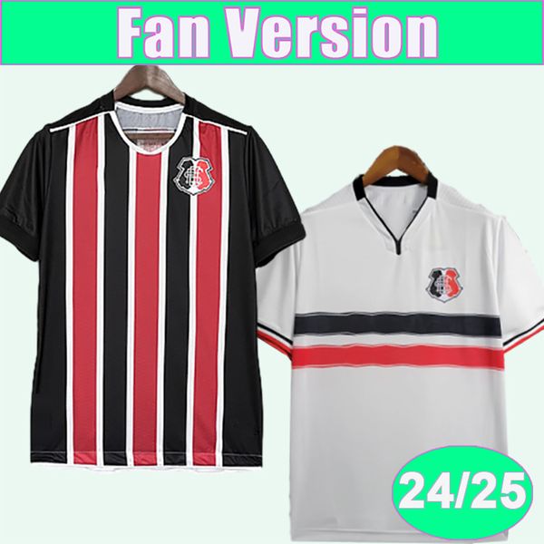 24 25 Santa Cruz FC Mens camisas de futebol larga camisas de futebol branco uniformes adultos de manga curta