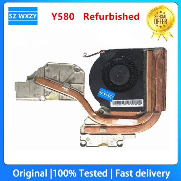 Pads Original Utilizou o ventilador de resfriamento do dissipador de calor da CPU para Lenovo Y580 FRO 90200843 AT0N0001DM0 AT0N0001SS0 100% testado Navio rápido