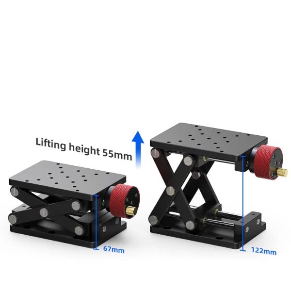 Z-Achse Manuelle Aufzugsplattform 55 mm hoch präzise optische Schiebeteiung Heben Verschiebungsplattform Linear Bühnenlabor-Buchse Aufzug