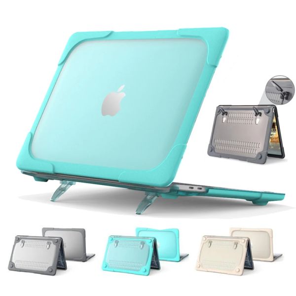 Case Case per laptop per supporto per shock pieghevole per MacBook Pro 13 M1 Chip 2020 A2338 Air Pro Retina 11 12 13 15 16 A1466 A1932 A2251 CAPA