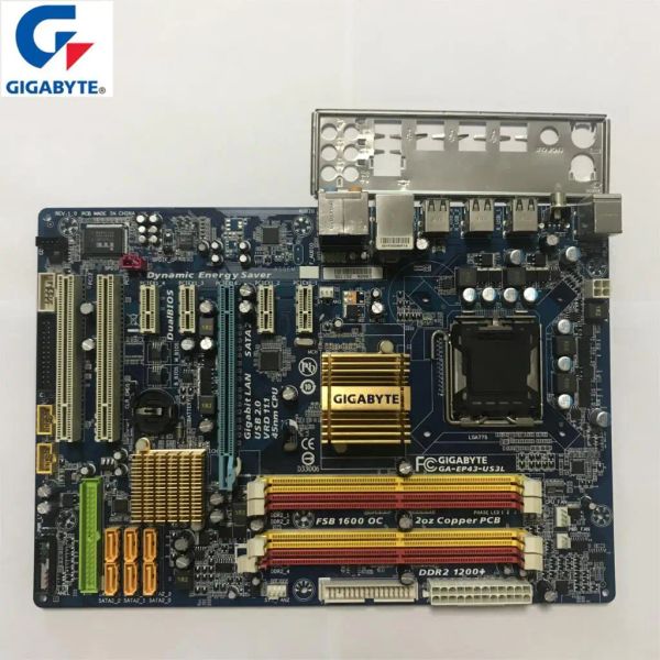 Motherboards verwendet Gigabyt GAEP43US3L Original Motherboard LGA 775 DDR2 Desktop Computer Mainboard 16 GB EP43US3L EP43 US3L -Boards P43 verwendet