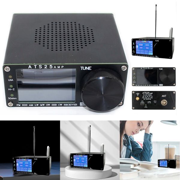 Radio ATS25AMP ATS25x2 ATS25x1 Полночарный радиоприемник с спектром сканирующей сетью Wi -Fi Configuration DSP -приемник перезаряжается