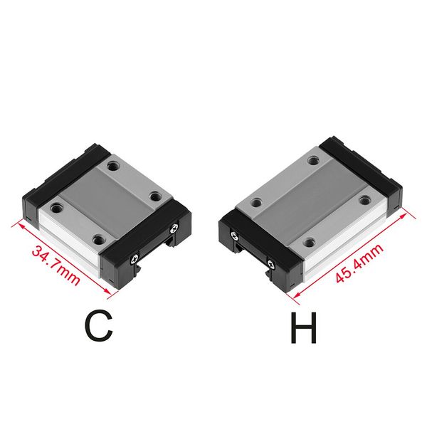 Guia da impressora 3D Guia linear de 12 mm MGN12 L = 200/300/350/450/550mm linear MGN12C/MGN12H LINDA LINHA LINHA PARA CNC X Y Z Eixo