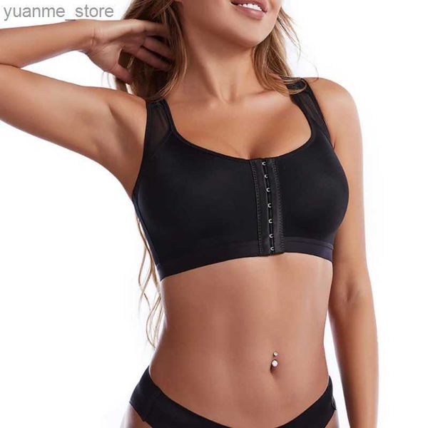 Outfit Yoga Closura anteriore reggiseno reier per le donne Push Up Reso posteriore Supporto sportivo che assorbono il reggiseno fitness reggiseno S-5XL Y240410