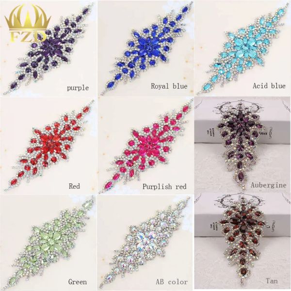 (30peeces) Оптовая горячая форма AB Crystalls Rain Bow Color Athestone Sequin Applique для одежды для швейных платьев.