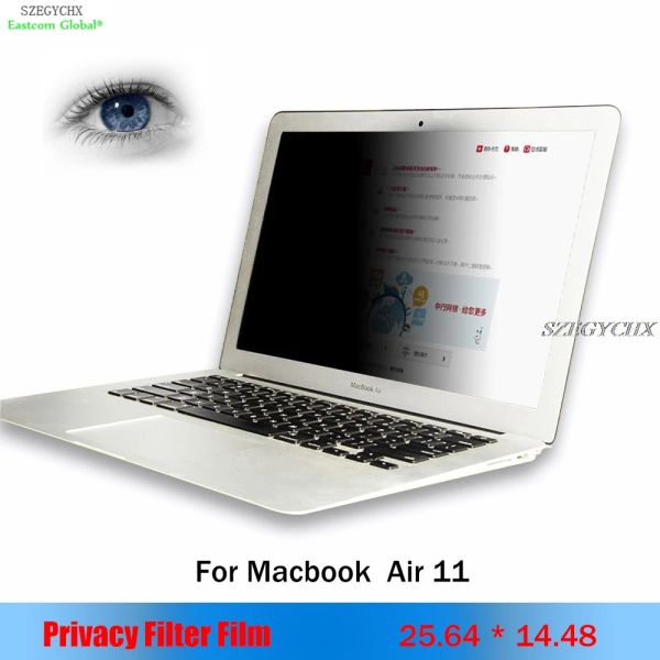Filtros para Apple MacBook Air 11 polegadas 25,64cm*14,48 cm Laptop Privacy Computador Monitor de filmes de filmes protetores Filtro de privacidade Computadores