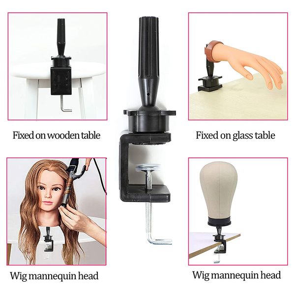 Mannequin manikin Head Stand Practice Hand Hand Handdress Bracket Bracket Head Stand Stand Holder para Dolls Head