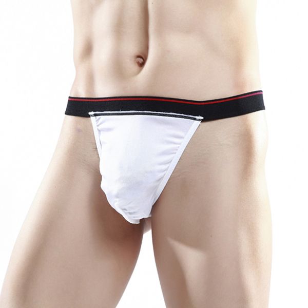 Men tanga de 4 pares 100% de seda pura malha sexy cueca larga cintura elástica tamanho dos EUA S M L XL