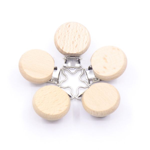 10pcs Baby Holz Feder Schnuller Schnuller Clip Dummy Nippel Soother Cliphalter Fitnessstudio Nagetier Hund Animal Metall Clip Halskette Baby Teether